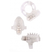Набор из 3 прозрачных эрекционных колец с вибрацией Teasers Ring Kit - Chisa - в Химках купить с доставкой