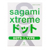 Презерватив Sagami Xtreme Type-E с точками - 1 шт. - Sagami - купить с доставкой в Химках