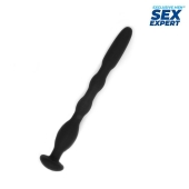 Черный силиконовый уретральный стимулятор - 10 см. - Sex Expert - купить с доставкой в Химках