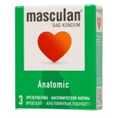 Презервативы анатомической формы Masculan Anatomic - 3 шт. - Masculan - купить с доставкой в Химках