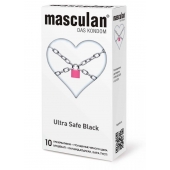 Ультрапрочные презервативы Masculan Ultra Safe Black - 10 шт. - Masculan - купить с доставкой в Химках