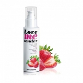 Съедобное согревающее массажное масло Love Me Tender Strawberry с ароматом клубники - 100 мл. - Love to Love - купить с доставкой в Химках