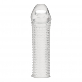 Текстурированная насадка на пенис Clear Textured Penis Enhancing Sleeve Extension - 16,5 см. - BlueLine - в Химках купить с доставкой