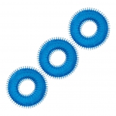 Комплект из трех голубых колец для эрекции 3-Pack Ultra-Stim Stretch Cock Rings - BlueLine - в Химках купить с доставкой
