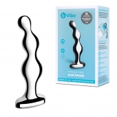 Стальной анальный фаллоимитатор для простаты Stainless Steel Anal Beads - 13 см. - b-Vibe - в Химках купить с доставкой