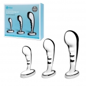 Набор из 3 стальных стимуляторов простаты Stainless Steel P-spot Training Set - b-Vibe - в Химках купить с доставкой