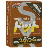 Презервативы Sagami Xtreme FEEL UP с точечной текстурой и линиями прилегания - 3 шт. - Sagami - купить с доставкой в Химках
