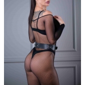 Черный кожаный пояс Sex Game - БДСМ Арсенал - купить с доставкой в Химках