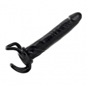 Чёрная насадка-фаллос для двойного проникновения INFLATABLE DILDO SLIM DONG  - 13,5 см. - Toyz4lovers - в Химках купить с доставкой