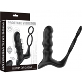 Черный вибростимулятор простаты с поступательными движениями и пультом ДУ - Secwell - в Химках купить с доставкой