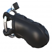 Черный замок верности Extreme Silicone Cock Blocker - Pipedream - купить с доставкой в Химках