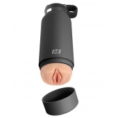 Серый мастурбатор в виде бутылки F*ck Flask - Pipedream - в Химках купить с доставкой