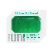 Зеленый мастурбатор-стимулятор Tenga Uni Emerald - Tenga - в Химках купить с доставкой