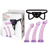 Тренировочный набор с тремя насадками Pegging Training Set - Lux Fetish - купить с доставкой в Химках