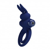 Синее эрекционное кольцо с вибростимуляцией клитора Powerful Ring - Baile - в Химках купить с доставкой