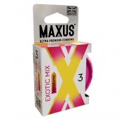 Ароматизированные презервативы Maxus Exotic Mix - 3 шт. - Maxus - купить с доставкой в Химках