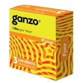 Ароматизированные презервативы Ganzo Juice - 3 шт. - Ganzo - купить с доставкой в Химках