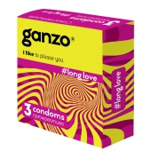 Презервативы с анестетиком для продления удовольствия Ganzo Long Love - 3 шт. - Ganzo - купить с доставкой в Химках
