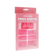 Набор из 7 розовых насадок на пенис ONE-A-DAY PENIS SLEEVES PINK - Seven Creations - в Химках купить с доставкой