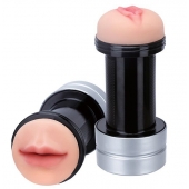 Двусторонний мастурбатор REALSTUFF 2 IN 1 HUMMER MOUTH   VAGINA - ротик и вагина - Dream Toys - в Химках купить с доставкой
