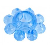 Голубая гелевая насадка-цветок - Toyfa Basic - в Химках купить с доставкой