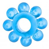Голубая гелевая насадка-цветок - Toyfa Basic - в Химках купить с доставкой