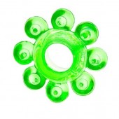 Зеленое эрекционное кольцо-цветок - Toyfa Basic - в Химках купить с доставкой