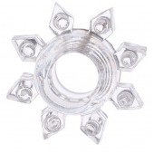 Прозрачное гелевое эрекционное кольцо-звезда - Toyfa Basic - в Химках купить с доставкой