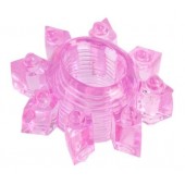 Розовое гелевое эрекционное кольцо-звезда - Toyfa Basic - в Химках купить с доставкой