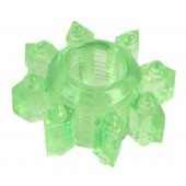 Зеленое эрекционное кольцо-звезда - Toyfa Basic - в Химках купить с доставкой