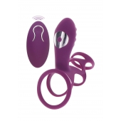Фиолетовая эрекционная вибронасадка Halo Halo C-Ring Sleeve - Toy Joy - в Химках купить с доставкой