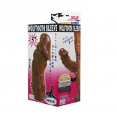 Коричневая насадка на пенис Wolftooth Sleeve - 13 см. - Baile - в Химках купить с доставкой