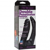 Черная насадка-фаллоимитатор для двойной стимуляции Double Penetrator - 16 см. - Doc Johnson - купить с доставкой в Химках