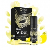 Съедобный жидкий вибратор Dual Vibe! со вкусом лимонного джина с тоником - 15 мл. - ORGIE - купить с доставкой в Химках