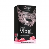 Съедобный жидкий вибратор Dual Vibe! со вкусом клубничного джина с тоником - 15 мл. - ORGIE - купить с доставкой в Химках