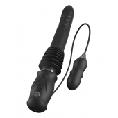 Черный автоматический вибромассажер с вибропулей Ultimate Silicone Thruster - Pipedream - купить с доставкой в Химках