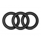 Набор из 3 черных эрекционных колец Black Small Penis Rings - Blush Novelties - в Химках купить с доставкой
