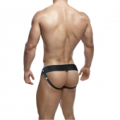 Телесный фаллопротез на черных эластичных ремнях 7 Inch Hollow Strap On - 17 см. - Blush Novelties - купить с доставкой в Химках