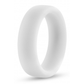 Белое люминесцентное эрекционное кольцо Silicone Glo Cock Ring - Blush Novelties - в Химках купить с доставкой