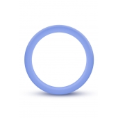 Голубое люминесцентное кольцо Silicone Glo Cock Ring - Blush Novelties - в Химках купить с доставкой