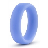 Голубое люминесцентное кольцо Silicone Glo Cock Ring - Blush Novelties - в Химках купить с доставкой