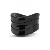 Черное эрекционное кольцо на мошонку Beef Ball Stretcher Snug - Blush Novelties - в Химках купить с доставкой