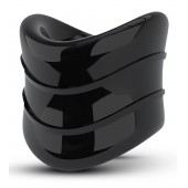 Черное эрекционное кольцо на мошонку Beef Ball Stretcher Snug X Long - Blush Novelties - в Химках купить с доставкой