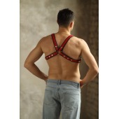 Черно-красная мужская портупея Black-Red - БДСМ Арсенал - купить с доставкой в Химках