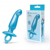 Голубая анальная пробка для массажа простаты Hither Silicone Prostate Plug - 14,3 см. - b-Vibe - в Химках купить с доставкой