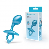 Голубая анальная пробка для массажа простаты Bulb Silicone Prostate Plug - 10,7 см. - b-Vibe - в Химках купить с доставкой