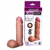 Фаллическая насадка для страпона UNICOCK 8  - 20 см. - LOVETOY (А-Полимер) - купить с доставкой в Химках