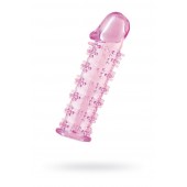 Розовая насадка на пенис с шипами - 12,5 см. - A-toys - в Химках купить с доставкой