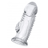 Прозрачная насадка на пенис с шипиками и коготком - 13,5 см. - A-toys - в Химках купить с доставкой