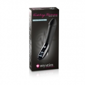 Вибратор с электростимуляцией Tickling Truman Black Edition - 27 см. - MyStim - купить с доставкой в Химках